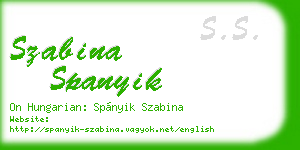 szabina spanyik business card